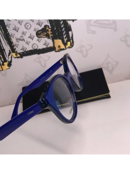 New Authentic Fendi FF0198/F PJP Blue Round Eyeglasses main image 8